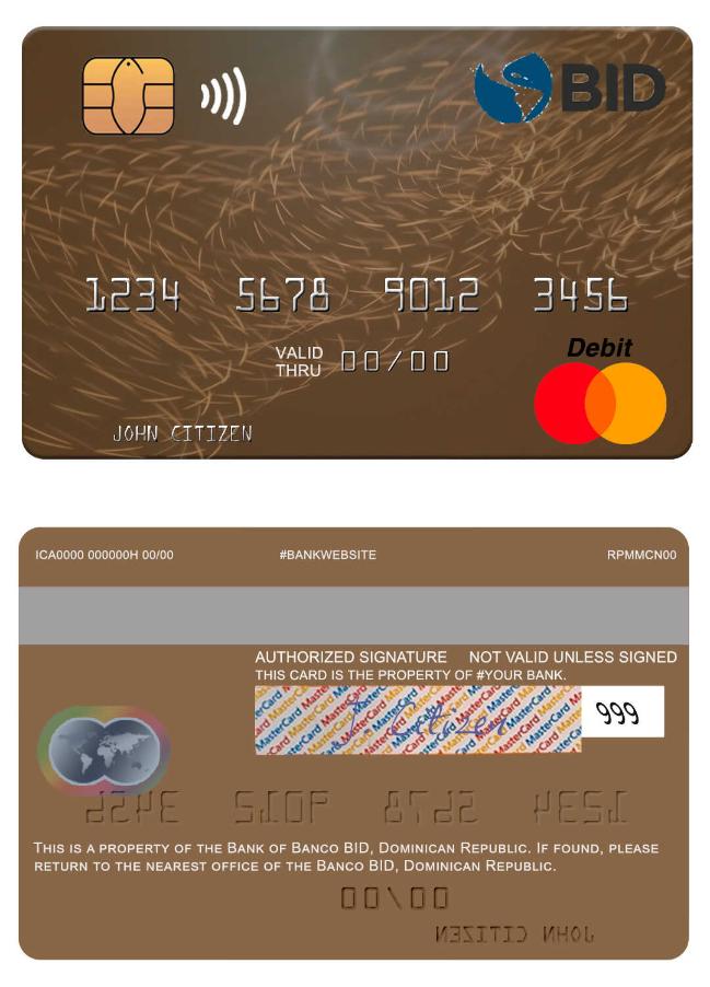 Dominican Republic Banco BID mastercard